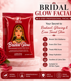 Bridal Glow Facial Powder | Skin Polishing & Instant Glow | 6 Step Professional Facial | Rose Extract Antioxidants | All Skin Types | 53g