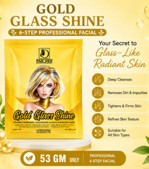Gold Glass Shine Facial Powder | Deep Cleansing & Instant Glow | 6 Step Professional Facial | Vitamin B3 Complex, Hyaluronic Acid & Gold Foil | All Skin Types | 53g