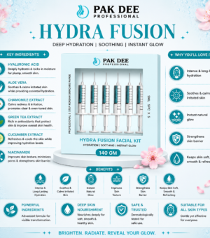 Hydra Fusion Facial Kit | Deep Hydration & Skin Nourishment | Hyaluronic Acid, Aloe Vera & Niacinamide | Professional Facial Kit | All Skin Types | 140g