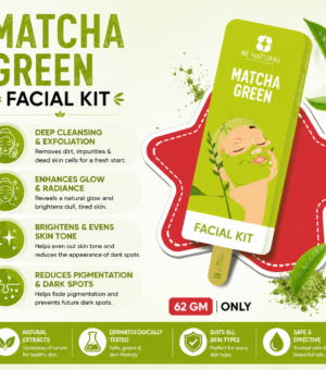 Matcha Green Facial Kit | Deep Cleansing & Skin Brightening | Professional Facial Kit | All Skin Types | 62g