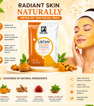 Ubtan De-Tan Facial Powder | Skin Brightening & Tan Removal | 10 Step Professional Facial | Natural Ubtan Formula | All Skin Types | 105g