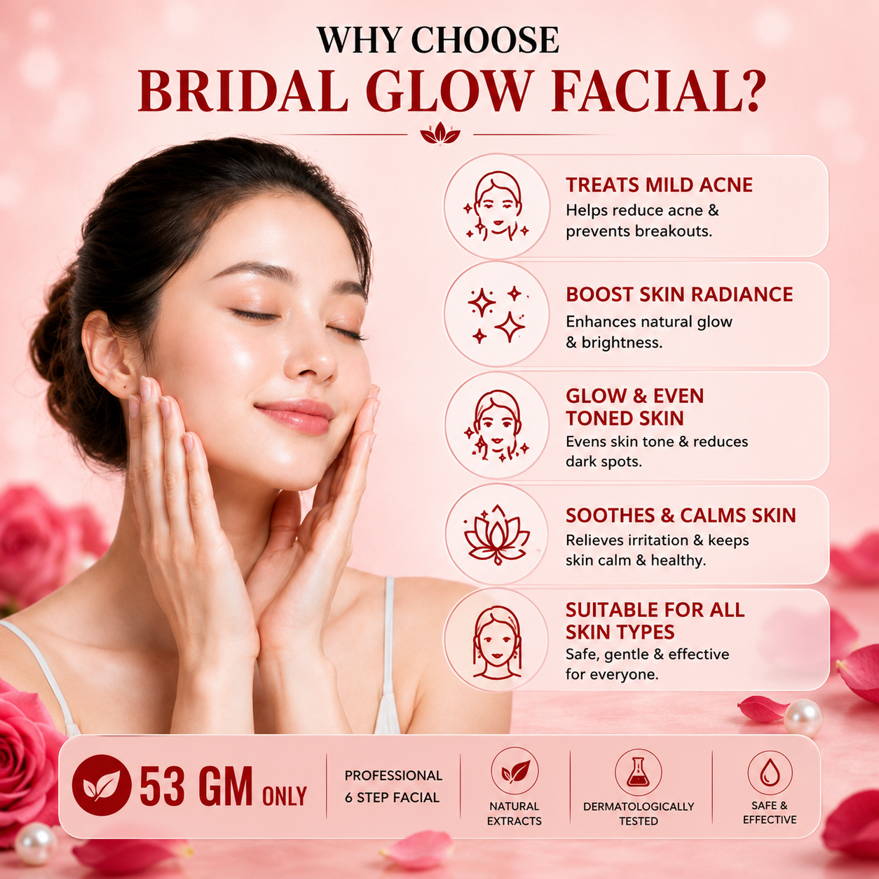 Bridal Glow Facial Powder | Instant Glow | 53g - Image 4