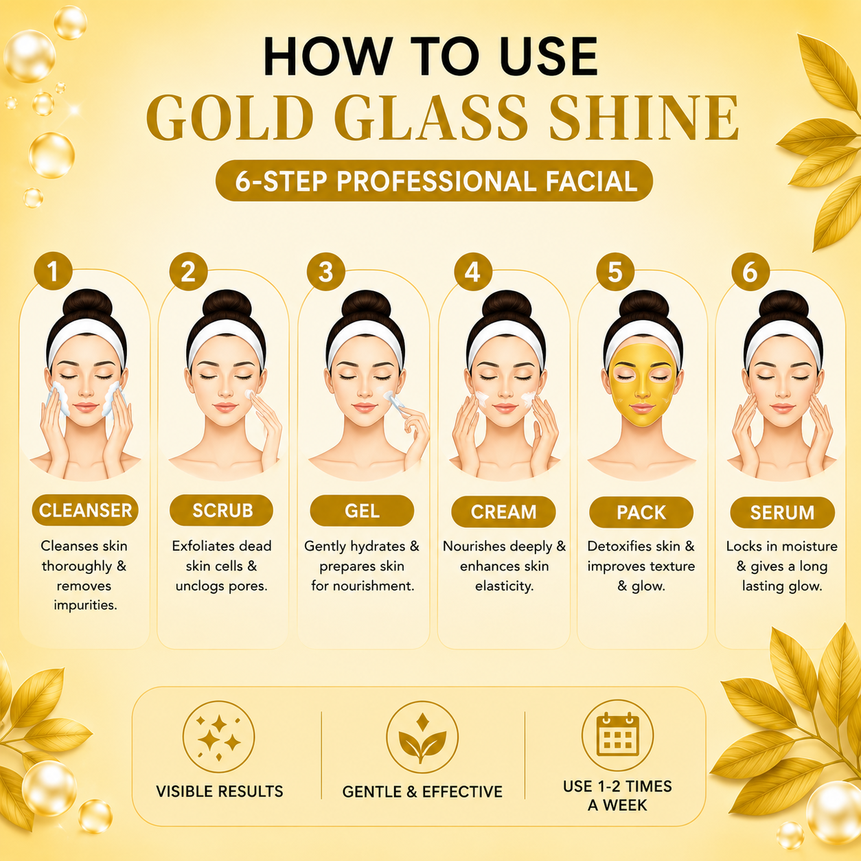 Gold Glass Shine Facial Powder | Instant Glow | 53g - Image 3