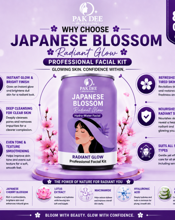 Japanese Blossom Radiant Glow Professional Facial Kit | All Skin Types | 80g