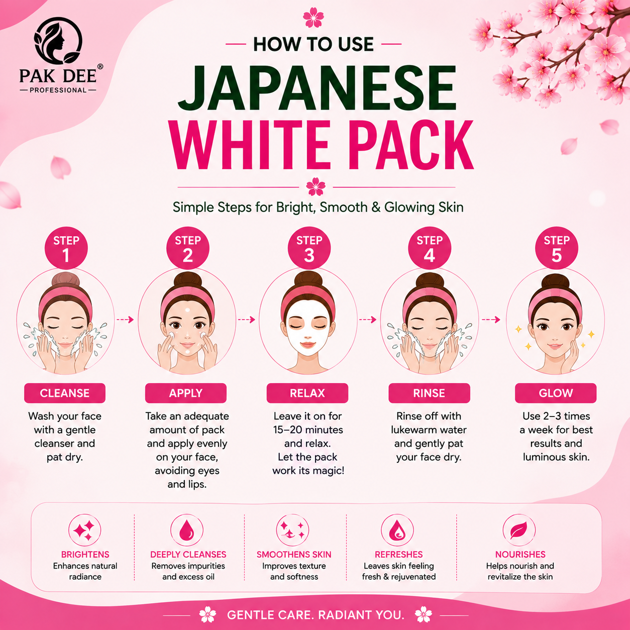 Japanese White Face Pack | Skin Radiance | 800g - Image 4