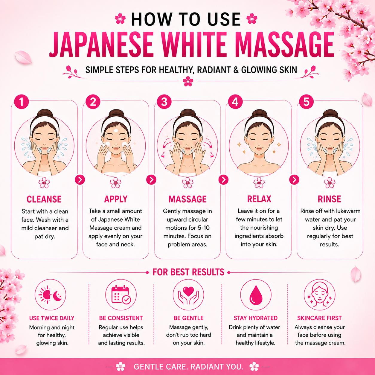 Japanese White Massage Cream | Skin Radiance | 800g - Image 4