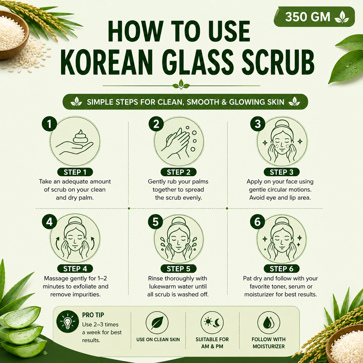 Korean Glass Scrub | Gentle Exfoliation | 350g - Image 4