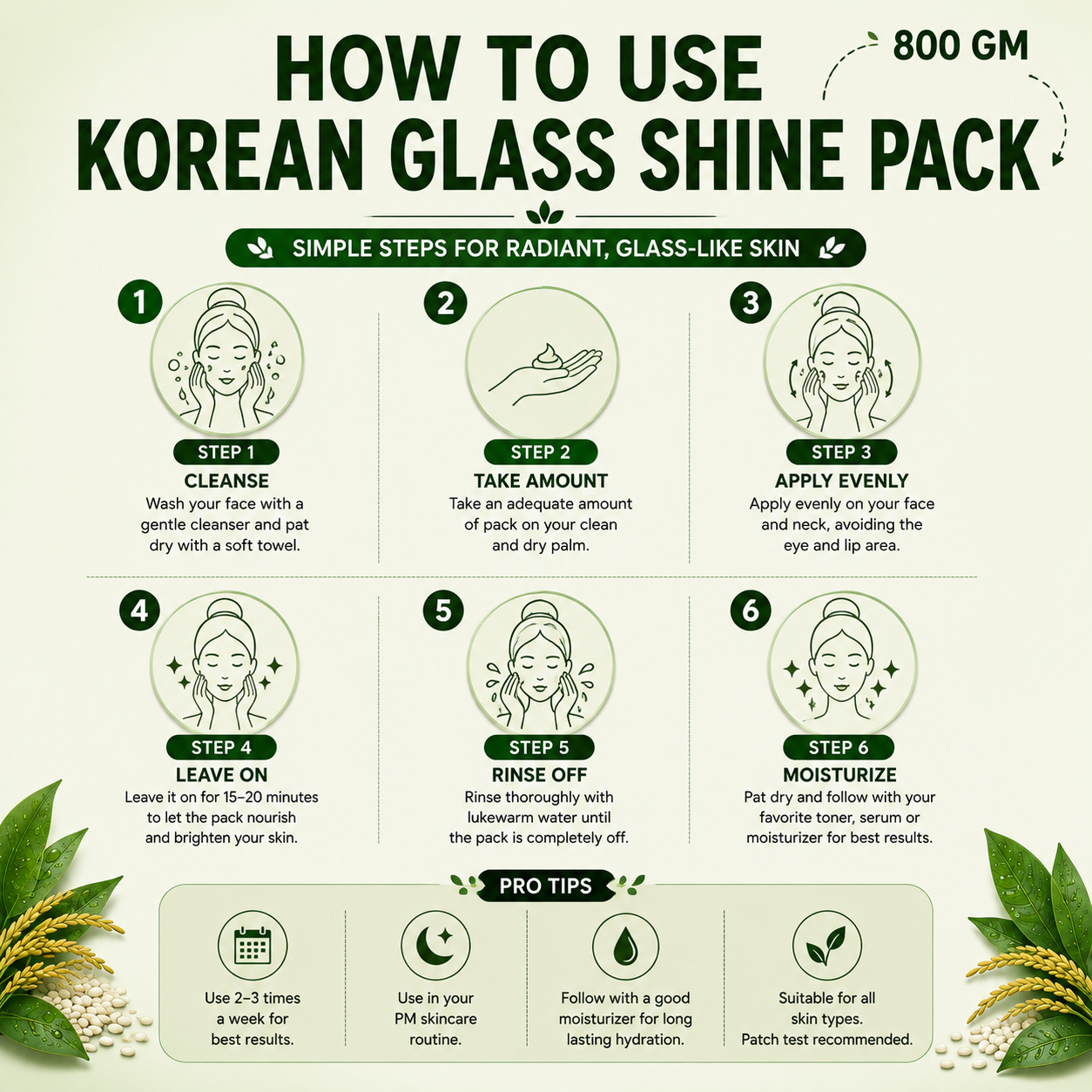 Korean Glass Shine Pack | Glass Skin Glow | 800g - Image 4