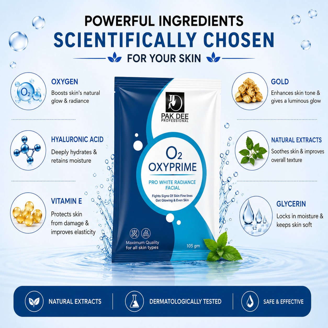 O2 OxyPrime Facial Kit | Skin Radiance | 105g - Image 4