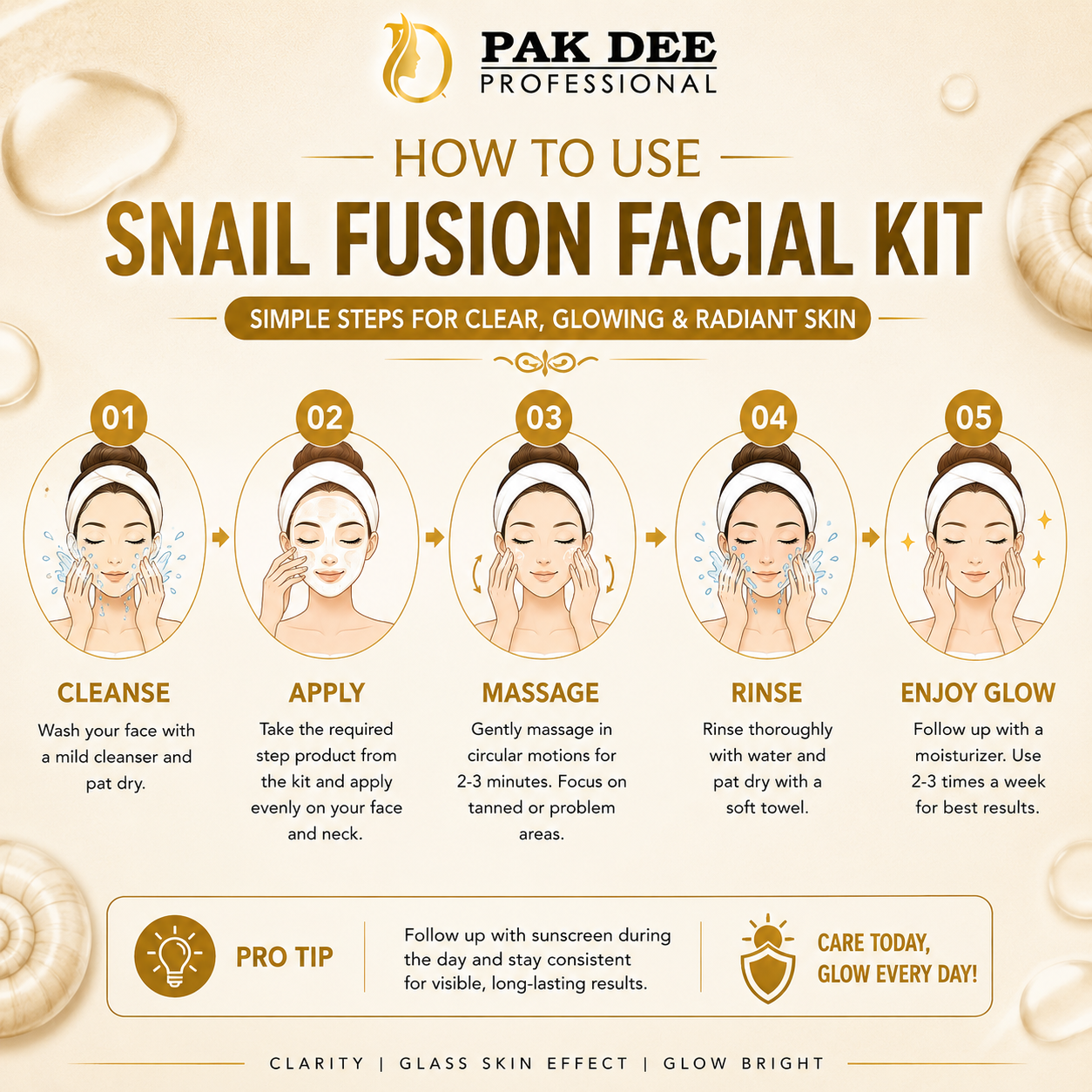 Snail Fusion Facial Kit | Glass Skin Glow | 140g - Image 4