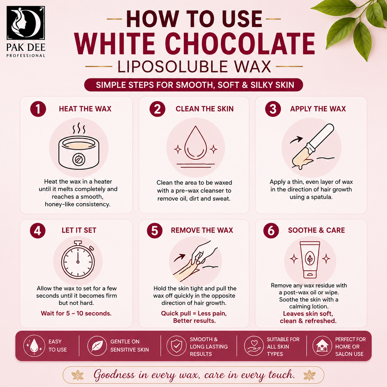 White Chocolate Wax | Gentle Hair Removal & Smooth Skin | 800ml - Image 3