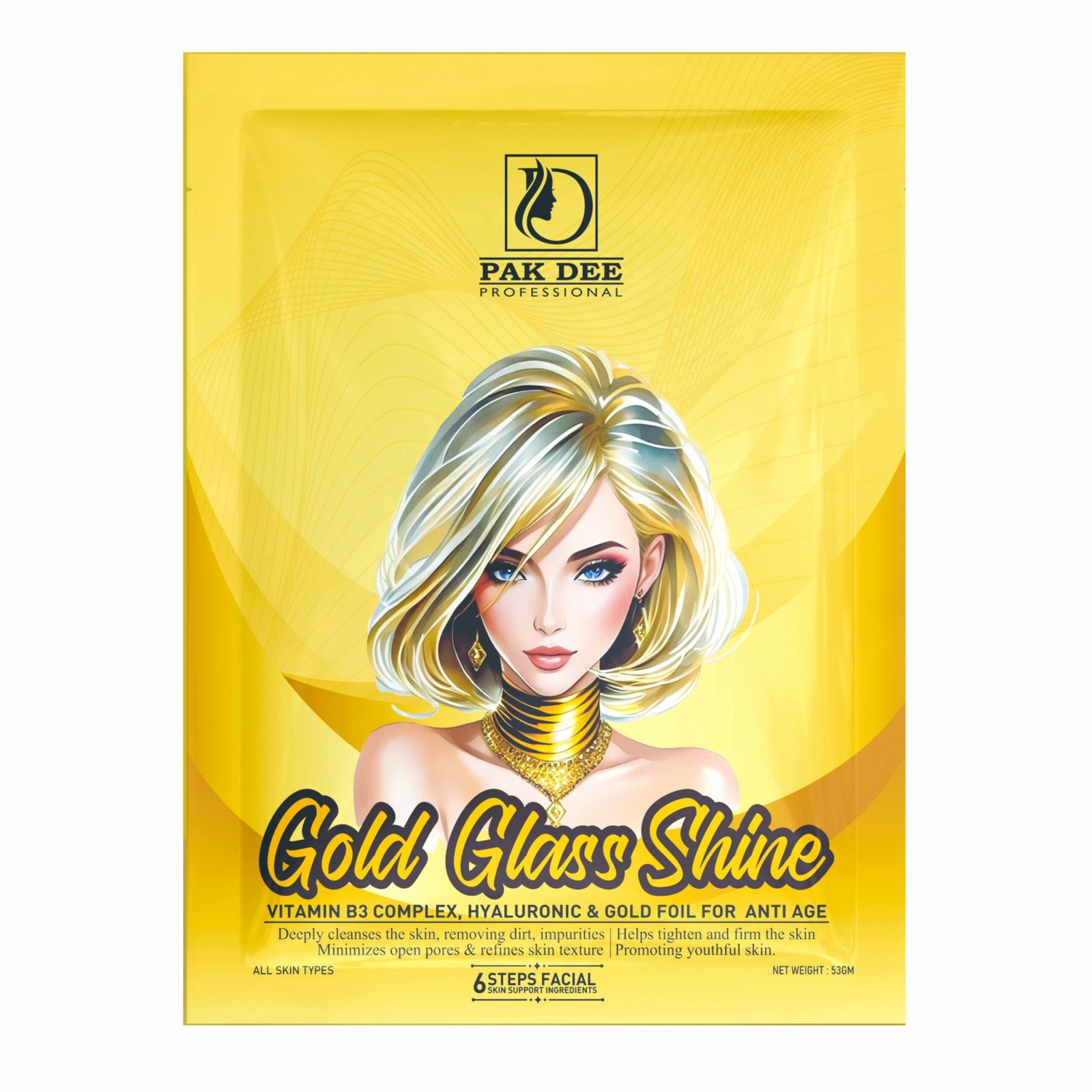 Gold Glass Shine Facial Powder | Instant Glow | 53g