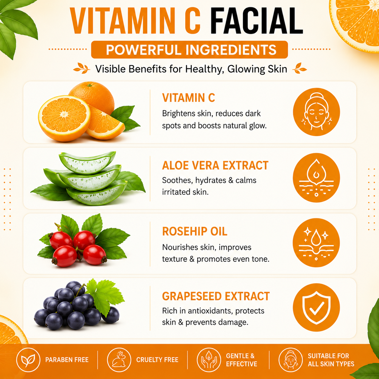 Vitamin C Facial Powder | Skin Brightening & Hydrating Facial | 6 Step Professional Facial | Vitamin C Enriched | All Skin Types | 53g - Image 4